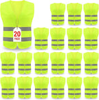 Safety Vest, Reflective High Visibility Construction Vest for Men, Work, Cycling, Runner, Surveyor, Volunteer, Road
