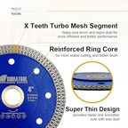 SHDIATOOL 10-Inch Diamond Saw Blade Cutting Disc for Porcelain Tile Ceramic Granite Marble Brick 250mm (2-Pack)