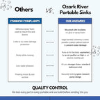 Ozark River Portable Sinks Premier Brite White, White Laminate-ABS Sink, Mobile Self Contained Sink, Mobile Hand Washing Station, Portable Sink with Hot Water, Portable Sink Hand Wash Station, 110V