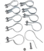 Galvanized Steel Chain Link Tension Band, Durable Steel Chain Link Fence Hardware, Rust-Resistant, Easy Install, Includes Required Bolt (10, 1-3/8")