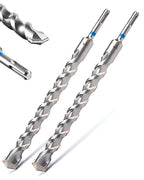 toolant SDS Plus Rotary Hammer Drill Bits Set for 1" x12inch 2pcs,Carbide Tipped 2-Cutter for Concrete,Masonry and Brick