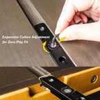 O’SKOOL Miter Gauge Extension Fence System with Standard Slot and Stop Holes,Telescoping Fence and Flip Stop