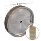 BUCKTOOL 80 Grit 8 Inch CBN Grinding Wheel, 1.5" Wide, 5/8" Arbor Cubic Boron Nitride Sharpening Wheel for Sharpening Wood-Turning Tools, Chisels, Hardcore and More