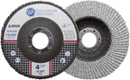 Benchmark Abrasives 4.5" x 7/8" Stearate Coated Type 29 Flap Discs for Aluminum or Other Soft Metals, Angle Grinder Discs for Sanding, Finishing, Grinding, Deburring (10 Pack) - 36 Grit