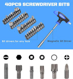 120-pieces Magnetic Screwdrivers Sets Includes Sockets, Slotted, Phillips, Hex, Torx and Precision Screwdriver Set Tools for Men, Repair Home