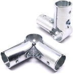 90 Degree Pipe Connector Tee Clamp Fittings, Steel Connection Clamps Set with Small Wrench （2set, 32mm）