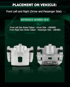 SCITOO 18B4881 18B4880 Disc Brake Calipers Assembly with Bracket Fit For Chevrolet Cobalt 2005-2010,For Pontiac G5 2007-2009,For Pontiac Pursuit 2005-2006