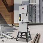 VEVOR Band Saw, 13.39-Inch, Benchtop Bandsaw with Stand, 440-846 RPM Continuously Viable Speed, 1100W 1-1/2HP, 110V, Optimized Work Light, and Miter Gauge, for Woodworking Aluminum Wood Metal Copper