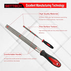 31PCS Metal & Wood File Rasp Set, Half-Round/Round/Triangle/Flat 4pcs Large Tools, 14pcs Needle Files and a Pair of Electric Files, 1PC Brush, 1PC Working Gloves and 10PCS Emery Papers