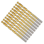 Drill Bit, 13/64" Cutting Diameter (5.159mm), 4241 HSS TiN Coated 118° Cutting Angle Versatile Jobber Bits - (Applications: for Drilling Plastic Wood Soft Thin Metal), 10-Pieces