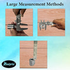 Quality Non Digital Vernier Caliper- Professional Metric -Imperial Measuring System Tools for Inside, Outside, Depth & Step Measurements (Stainless Steel Body)