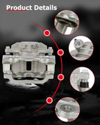 cciyu Rear Left + Right Brake Calipers With Bracket 18B4727 18B4726 For Cadillac 2000-2002 For Chevrolet 1999-2005 For GMC 1999-2005 (2PCS)