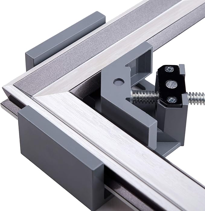 4pcs Corner Clamp - Right Angle 90 Degree Wood Clamps For Woodworking, With Adjustable Swing Jaw Aluminum Alloy Frame, For Welding, DIY Woodworking