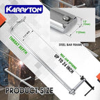 2-Pack Heavy Duty 24"(600x120mm) F-Clamp w/ 4-3/4" Throat Depth, Bar Size 1"x15/32", 1400LB Clamping Force, Drop Forged Steel Bar Clamps for Wood, Metal, Pipe, Welding and DIY Projects