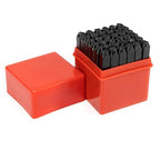 NEIKO 02624 Number and Letter Punch Set with Heat-Treated Steel Punches for Imprinting and Arts and Crafts, 1/4-Inch Shaft, 36-Piece Stamp Set
