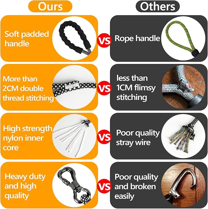 NTR Long Leash for Dog Training, 100FT Dog Leashes for Large Breed Dogs with Swivel Lockable Hook and Comfortable Padded Handle,Dog Lead Check Cord for Small Medium and Large Dogs