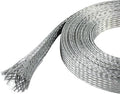 Tinned Copper Wire Shielding Sleeve, Expandable Ground Strap Wiring Braided Sleeving Metal Mesh Sheathing Cabling Wiring Protector (1/2inch - 20ft)