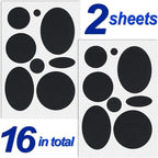 16PCS Down Jacket Repair Patch, Self Adhesive Puffer Jacket Repair Kit, Black Nylon Fabric Repair Tape for Coats, Tents, Sleeping Bags