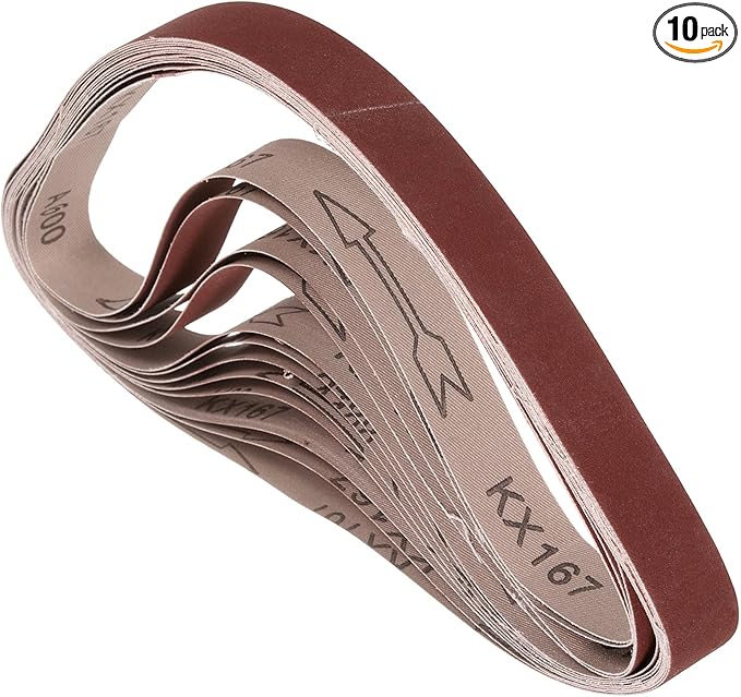 10 Pcs Sanding Belts 1 x 18 Inch 600 Grit Aluminum Oxide Abrasive Sandpaper for Belt Sander Metal Grinding Wood Working Weld Rust Removal