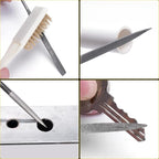 Topec Small File Set, Needle Diamond Files 15PCS, 7pcs Jewlers Files & 7pcs Steel Files with Metal Brush and Storage Bag，for Precision Metal File Work, Wood, Jewelry, Plastic, DIY Carving Tool Kit