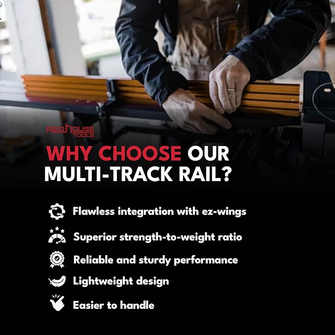 Multi T-Track - 3" Universal T-Track for Woodworking | Anodized Aluminum T Track Fence System | Woodworking Accessories | 36" Fence System (Set of 2) | Black