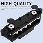 275A Bus Bar 12V Power Distribution Block Car Audio Busbar 6 x 5/16" (M8) Terminal Stud Positive & Ground Battery Bus Bar