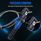 Lichamp Stainless Steel Cable Crimper Hex Lug Tool, Hydraulic Hand Crimping Swaging Tool for Steel Wire Rope 1/8 and 3/16 inch