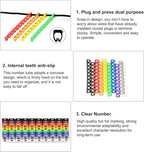WALFRONT Digital Tube Wire 0-9 Number Coded Clip On Plastic Cable Label Tube Colorful Cable Marker C Shape Suitable Multi-Type Cable (150Pcs 1.5mm²)