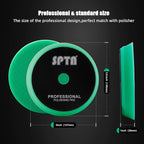 SPTA Polishing Pads, 5Pc 5 Inch 125mm Orbital Buffer Polisher Pads and 1Pc Microfiber Buffing Pads, Foam Polish Pad for Compounding, Polishing and Waxing, for 5''/125mm Backing Plate Car Polisher