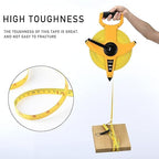 LAND 330FT/100M Heavy Duty Fiberglass Tape Measure - 1/2-Inch Wide, Dual Inch/Metric Scale, Durable Open Reel Measuring Tape for Surveying, Engineering, Runway Construction