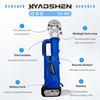 Electric Hydraulic Cable Lug Crimper Pliers,Rechargeable Crimping Tool,Straight-handled electric hydraulic pliers,6 Ton Electrical Terminal Cable Wire Fiber Crimper Kit with 11 Dies, 6 AWG to 600 MCM
