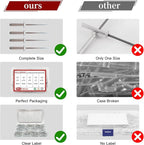 220pcs Silver 1/8" x 5/16" Aluminum Blind Rivets, 3.2 x 8mm Pop Rivets,Aluminum Grip and Steel Mandrel