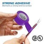 OHLECTRIC Professional Grade Vinyl Electrical Tape (20 Pack) Purple - 7 Mil Thick Flame-Retardant, Heat & Weather Resistant 3/4 Inch x 60 Feet | Ideal for Contractors & Electricians