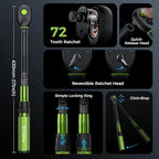 1/2 Drive Click Torque Wrench Dual-Range【10-170.0ft.lb/13.60-230.5Nm】±3% Precision Torque Wrench 1/2 Drive, 72 Tooth Dual-Direction Adjustable Torque Wrench for Bicycle, Moto and Car Maintenance