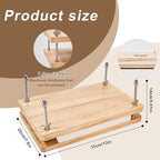 FUXAFU 50 Pcs Book Binding Kits, 13"x7.9" Inch Wooden Book Press，Books Binding Materials, with Bone Folder, Awl, Needles for DIY Bookbinding, BookRepair, Handmade Crafts