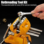 MAXMAN 61Pcs Thread Chaser Set, Thread Restorer Kit & Rethread Repair Tool, SAE & Metric Thread Chaser Set, Bolt Thread Repair Kit with Thread Pitch Gauge - Restore Rusted Bolts, UNC/UNF/Metric