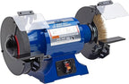 Eastwood 8 Inch Heavy Duty 1HP Bench Grinder | Industrial Grade High Precision Bench Grinder | Includes 8" Grinding Wheel & Crimped Wire Wheel with 3450 RPM Motor | Easy to Remove Wheel Guard Sides