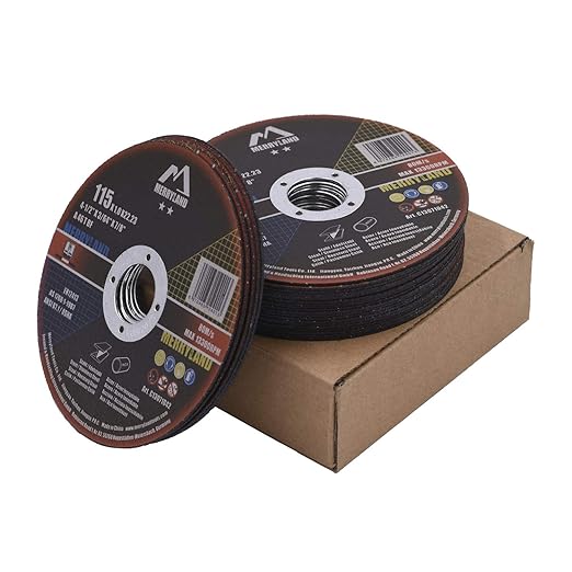 Merryland Cut Off Wheel 4 1/2 inch for Angle Grinder, Metal Cutting Wheel 4.5 X .045 X 7/8 Ultra Thin 25 Pack, Iron Stainless Steel Cutting Disc, Craft-Line C13071042