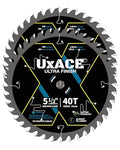 5-1/2-Inch 40-Tooth Circular Saw Blade with 10 mm Arbor, Ultra Finish Wood Cutting, Carbide Tip, Thin Kerf, for Plywood, MDF, OSB, Laminated, 2 Pack