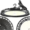 LED High Bay Light 240W, 12' UFO Commercial Lighting Fixture w/Isolated Power Supply, w/Plug for Garage Shop Warehouse Workshop, 5000k 35000lm Dimmable IP65 UL ETL Listed (1-Pack)