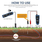 Underground Wire Locator & Cable Tester F02 Pro with Rechargeable 1100mAh Battery for Locating Wires & Control Cables