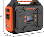 Portable Power Station 250Wh, 300W Solar Generator Power Bank 110V Large Power Bank with AC Outlet for Laptop for Home Use Camping Travel Emergency Hunting Outdoor