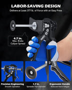 Orion Motor Tech Speedy Brake Caliper Compressor, Heavy Duty Single Dual Brake Piston Compressor Tool for Brake Pad Replacement, Disc Brake Caliper Tool Compatible with Most Cars & Trucks, Black
