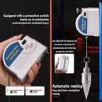 Retractable Plumb Bob, Automatically Stretch Line Quickly Stabilize Magnetic Retractable Plum Bob, for Construction Industry Assignments with 19.7 Ft Auto Recoil Cord & Quick-Stabilizing (2 Pcs)