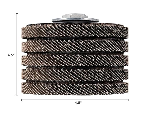 BHA High Density Zirconia Flap Discs Jumbo Grinding Wheels XL Type 27, 4.5" x 5/8"-11, 5 Pack (80 Grit)