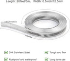 Hose Clamps, DIY 20 FT Metal Strap + 9 Fasteners, Hose Clamps Stainless Steel, Large Adjustable Hose Clamp Pipe Clamp for Pipe Automotive Mechanical Applications