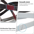 1/2 x 18 Inch 5000 Grit Sanding Belts 10 Pack -Ultra Fine Pyramid Alumina Abrasive Belts for Air File Belt Sander, Auto Clear-Coat, Woodworking & Metal Finishing