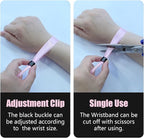 100 Pcs Cloth Event Wristband, Disposable Wristbands for Events, Colored Wristbands Events,for Lightweight Concert,Club Entrance Wrist Strap Party Wristband Event (Color : Pink)
