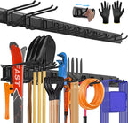 64'' All-Metal Garage Tool Organizer Wall Mount – Heavy-Duty Tool Rack Holds 680 lbs, Adjustable Hooks for Garage, Yard, and Garden Equipment