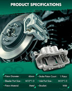 SCITOO Front Right Brake Caliper With Bracket 19B2638 Compatible For Nissan For Frontier 2003-2004,For Nissan For Xterra 2000-2004